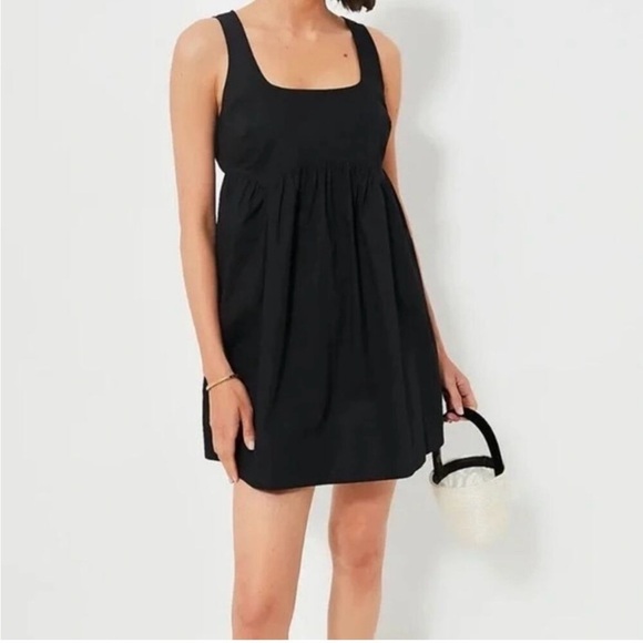 Pomander Place Dresses & Skirts - Pomander Place Porto Dress M NWT Black Sleeveless Mini Cotton Babydoll Style